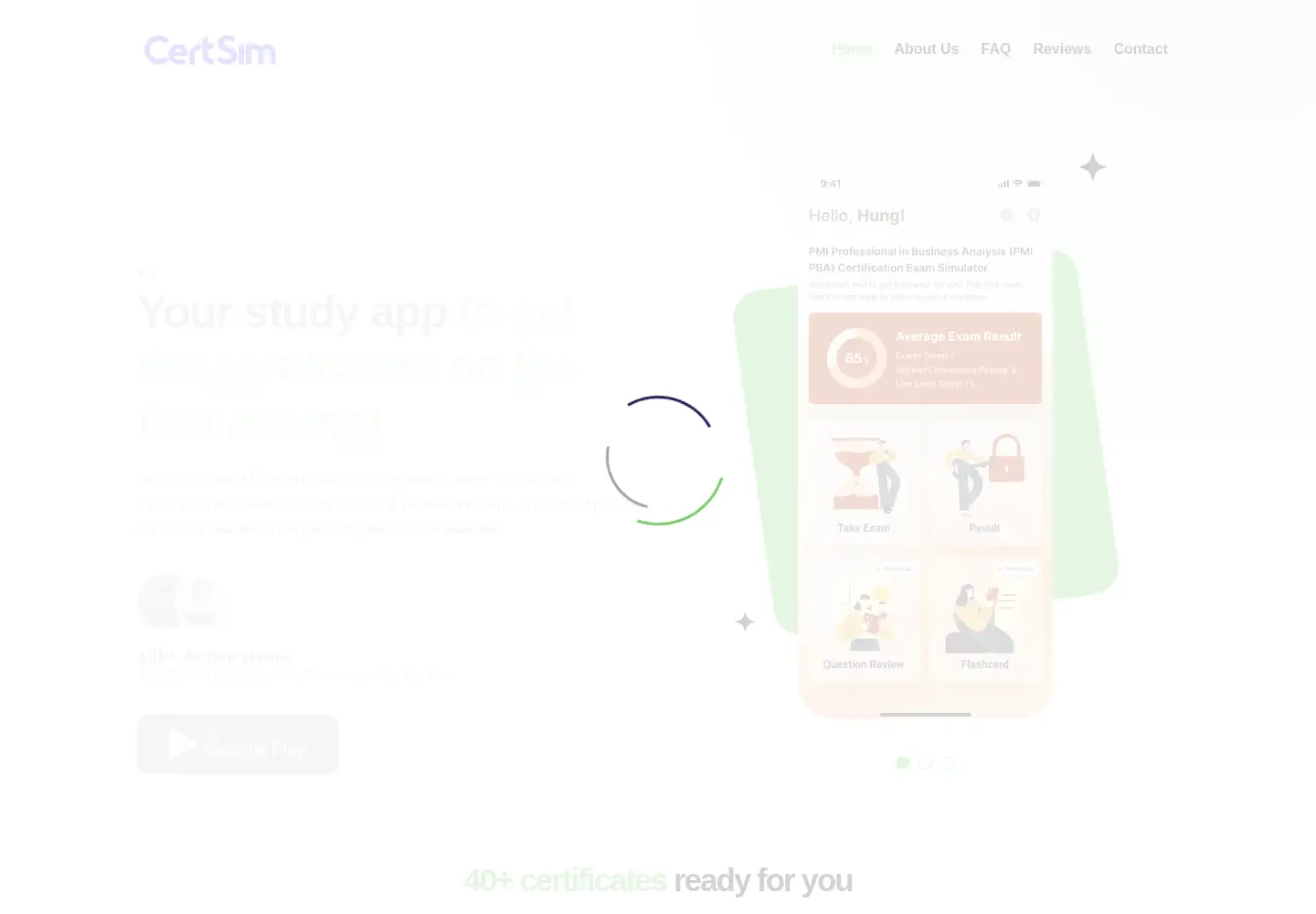 Screenshot of certsim.com