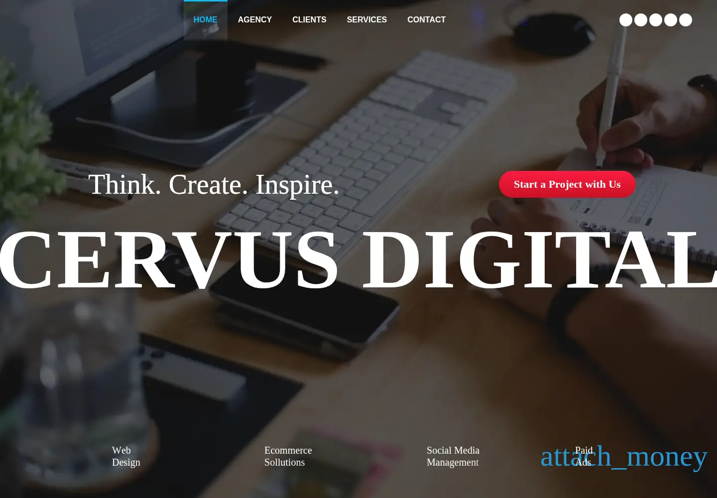 Captured homepage of cervusdigital.com in the current scan