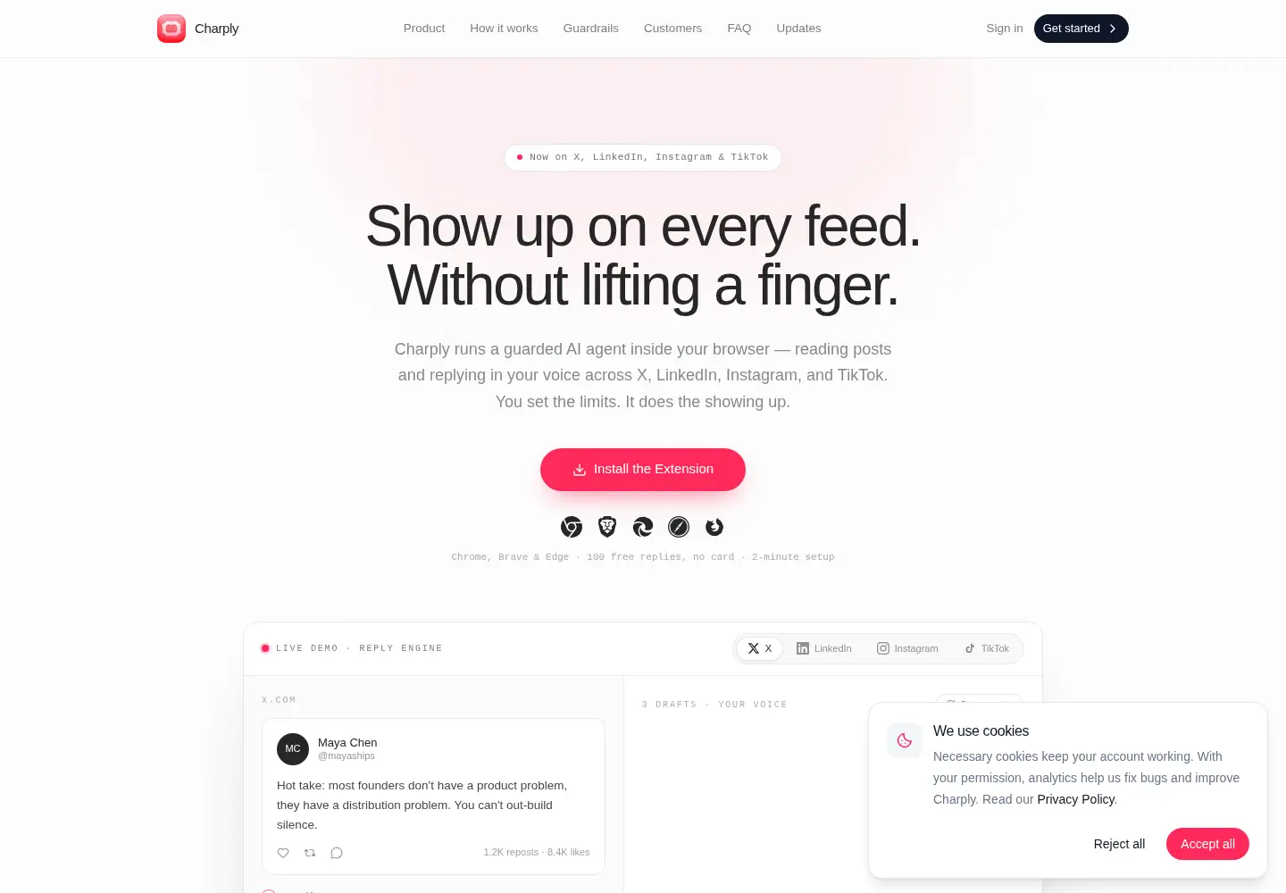 Screenshot of charply.com