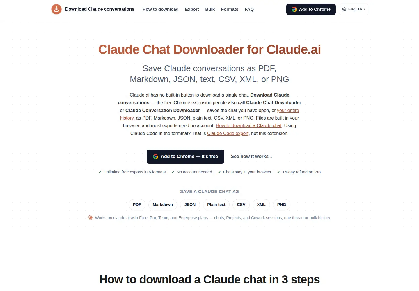 Screenshot of chat-downloader.com