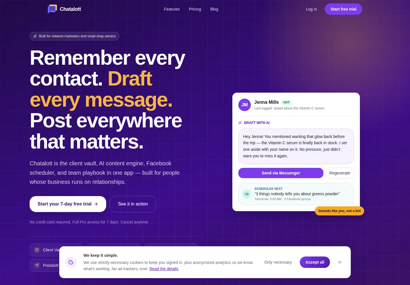 Screenshot of chatalott.com