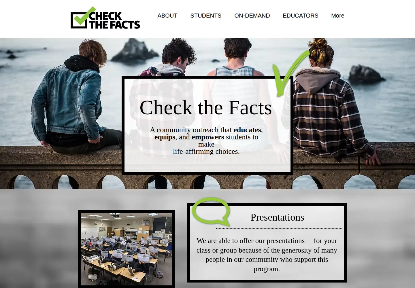 Captured homepage of check-thefacts.com in the current scan