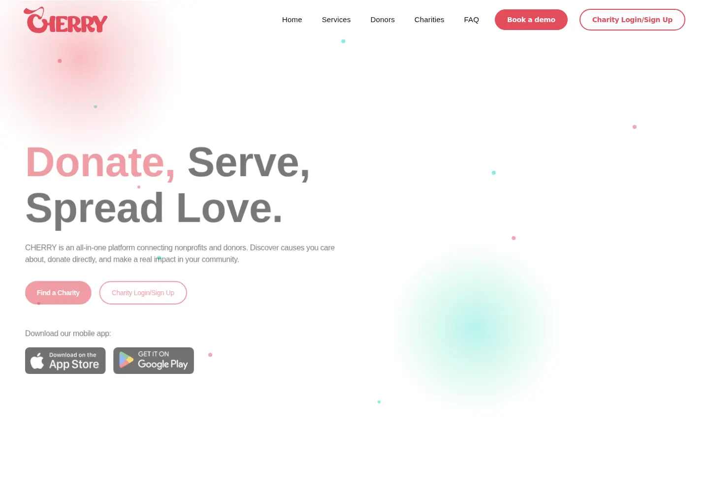 Screenshot of cherrygiving.com