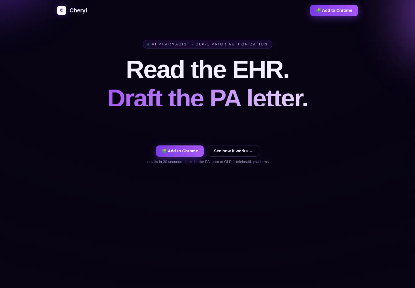 Screenshot of cherylmd.com