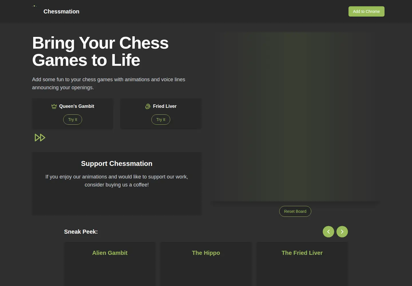 Screenshot of chessmation.com
