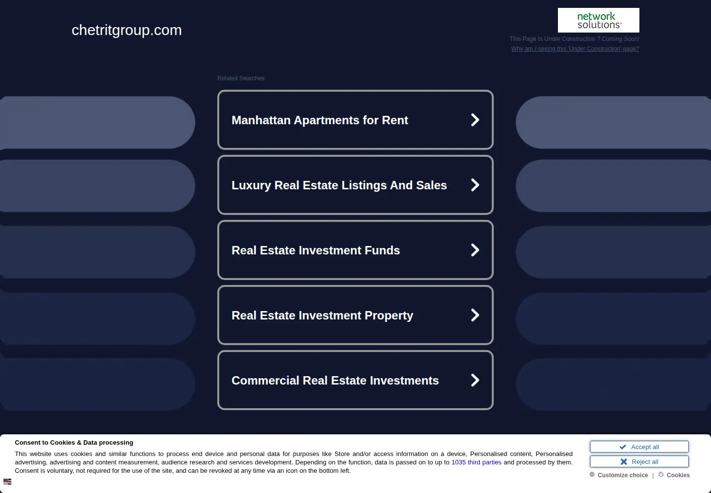 Captured homepage of chetritgroup.com in the current scan
