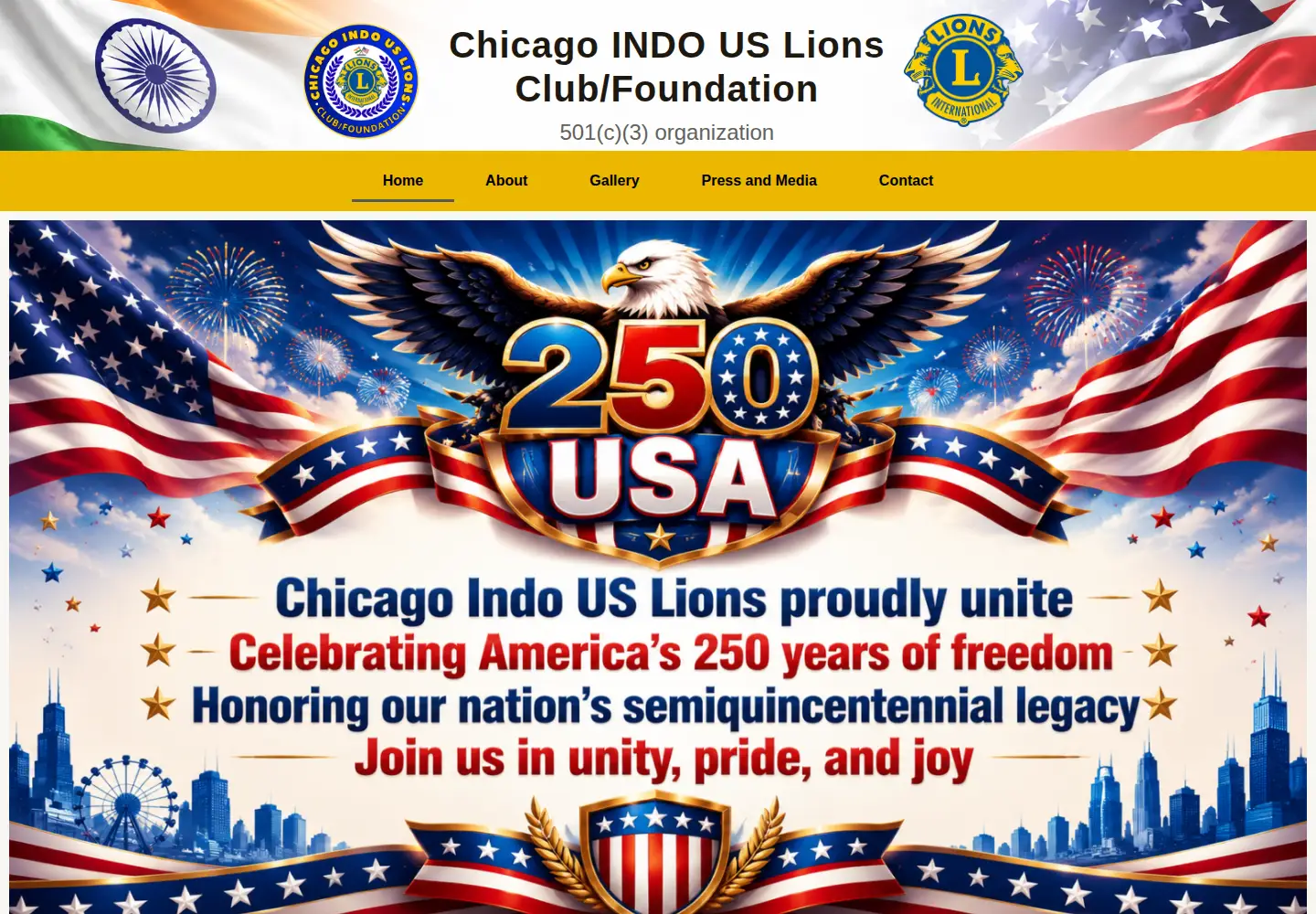 Screenshot of chicagoindouslionsclub.com