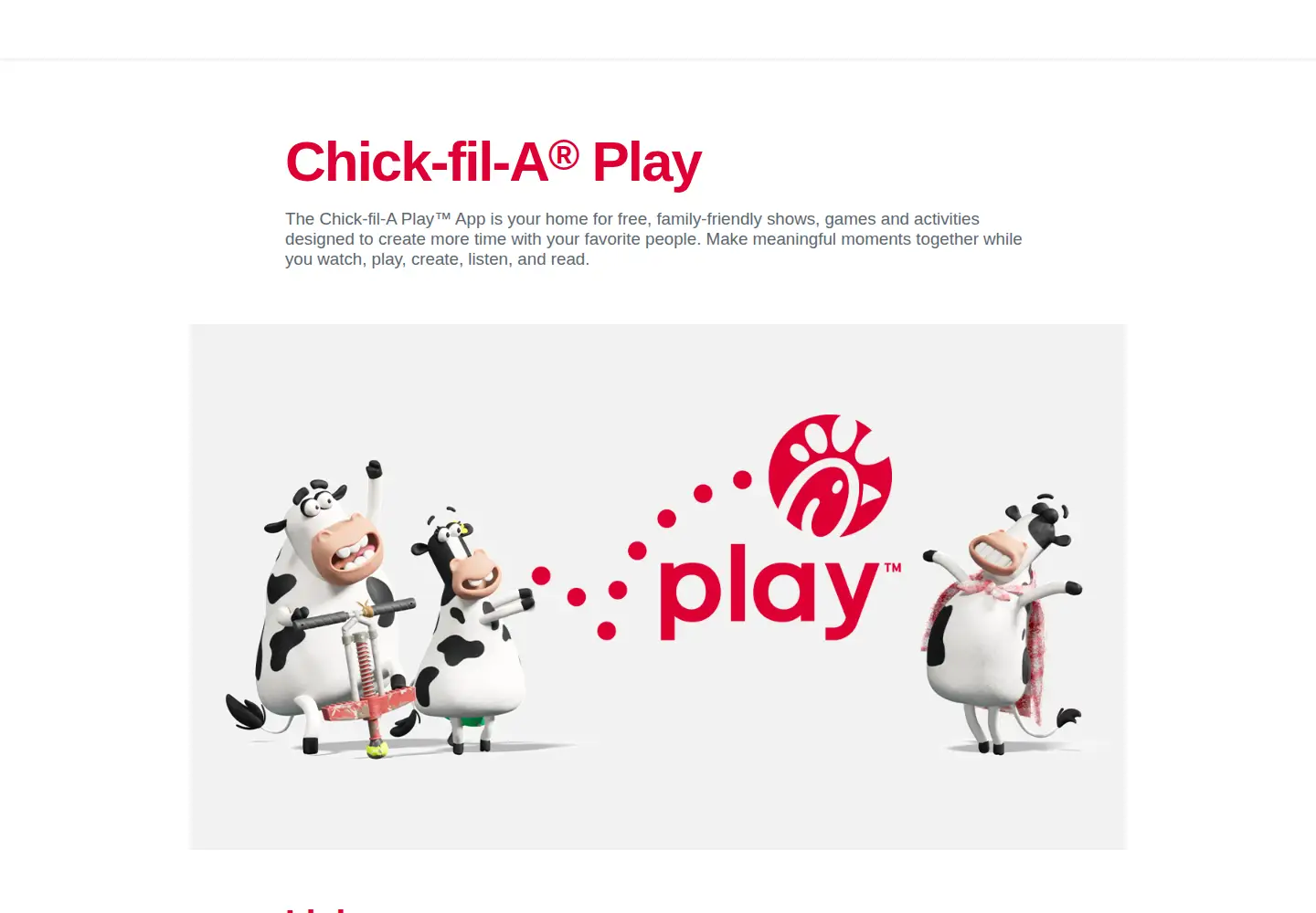 Screenshot of chick-fil-a-play.com