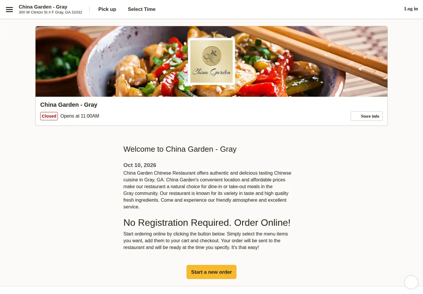 Screenshot of chinagardengrayga.com