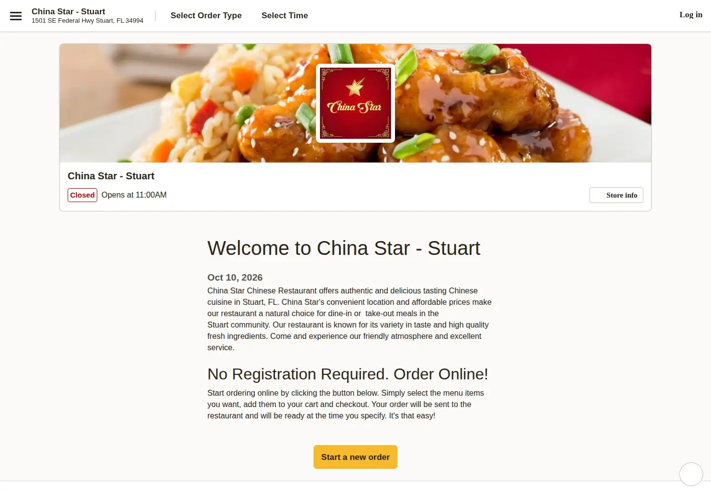 Screenshot of chinastarstuartfl.com