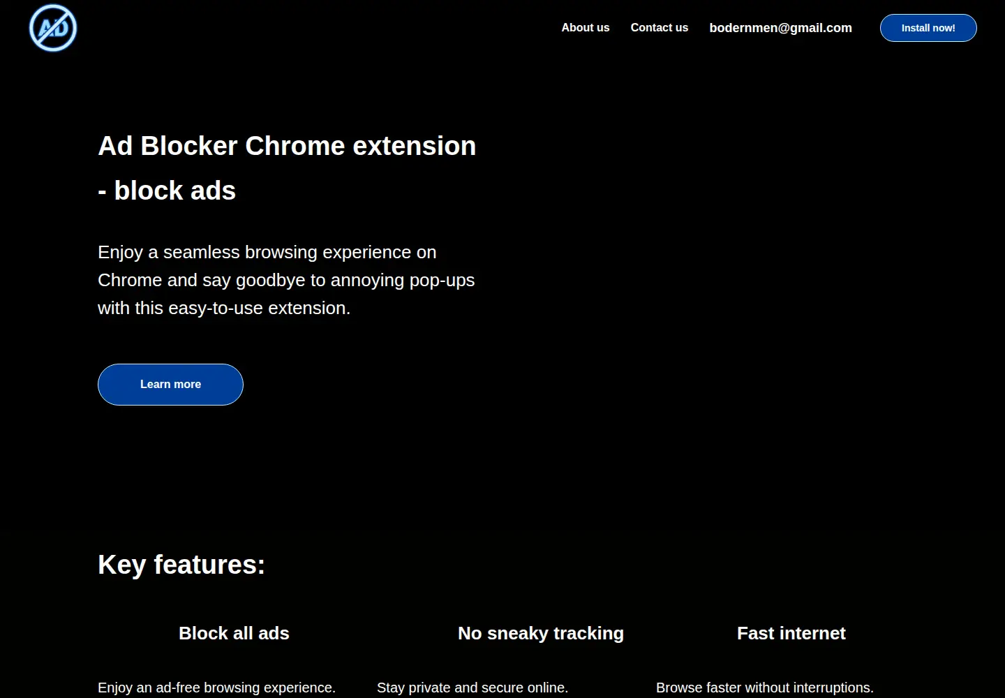 Screenshot of chrome-adblocker.com