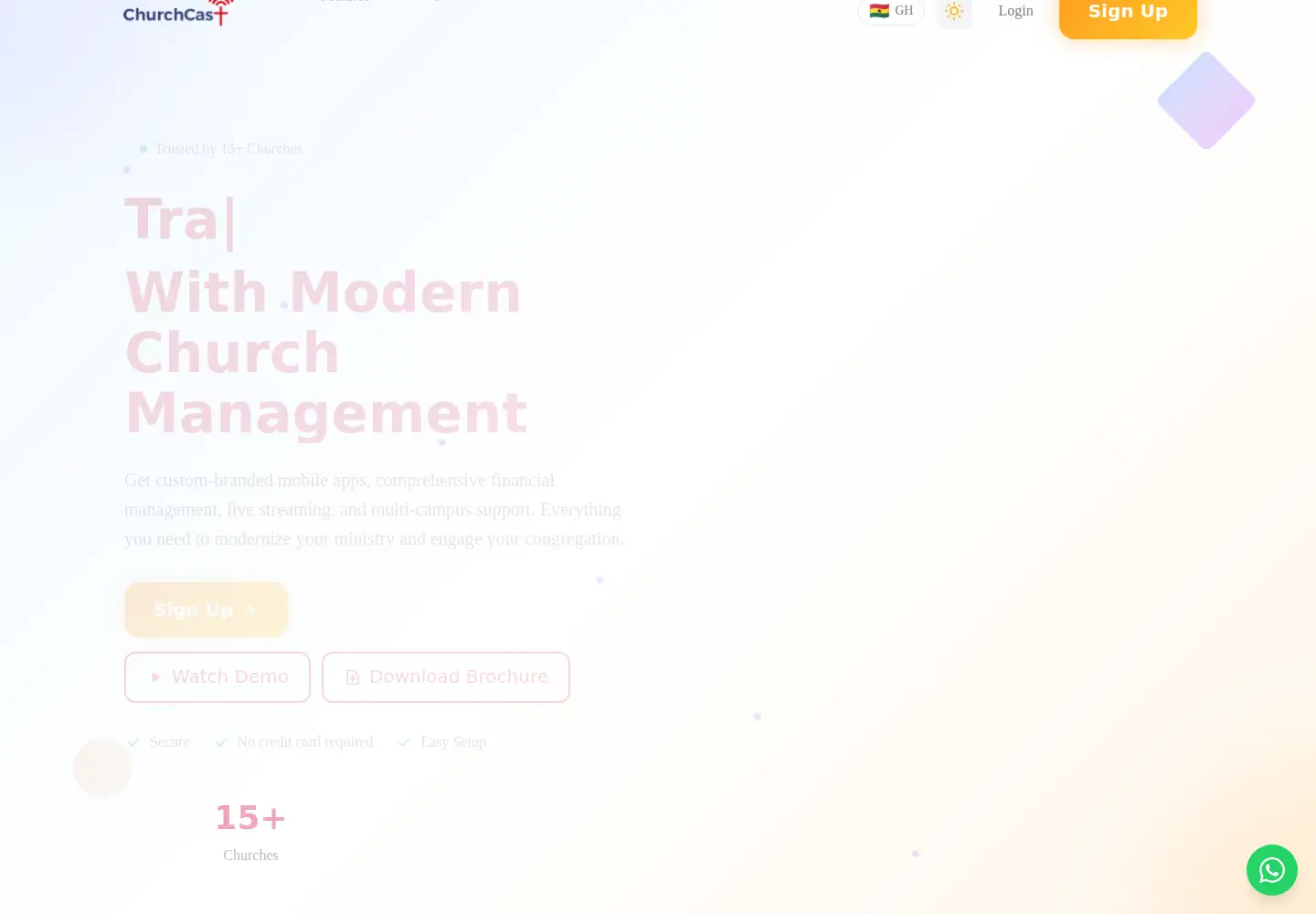 Screenshot of church-cast.com