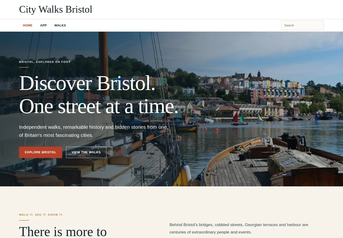 Screenshot of citywalksbristol.com