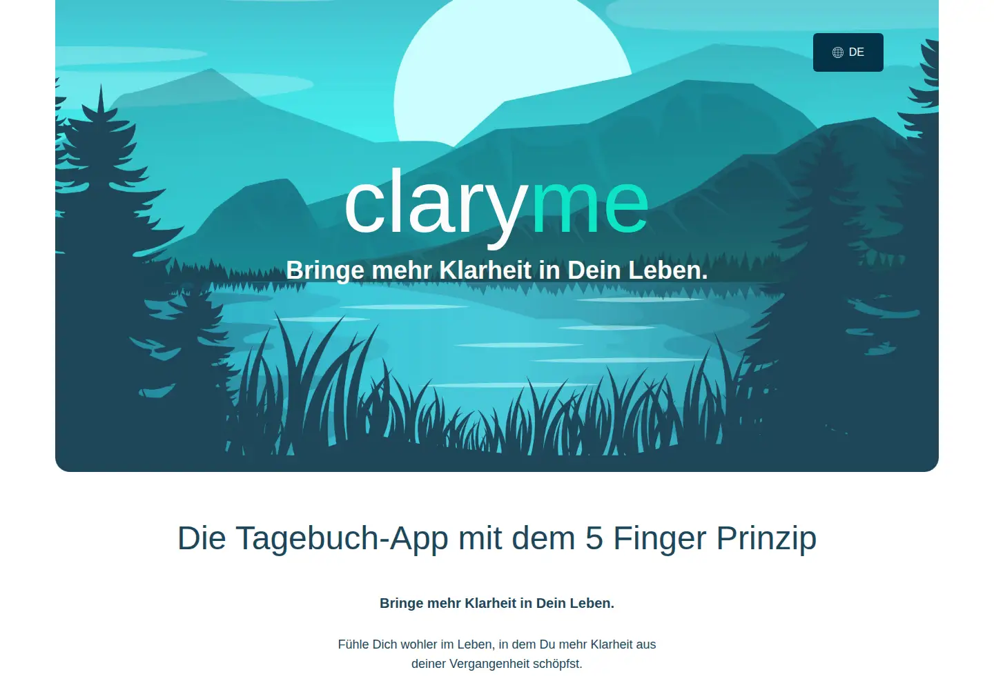 Screenshot of claryme.com