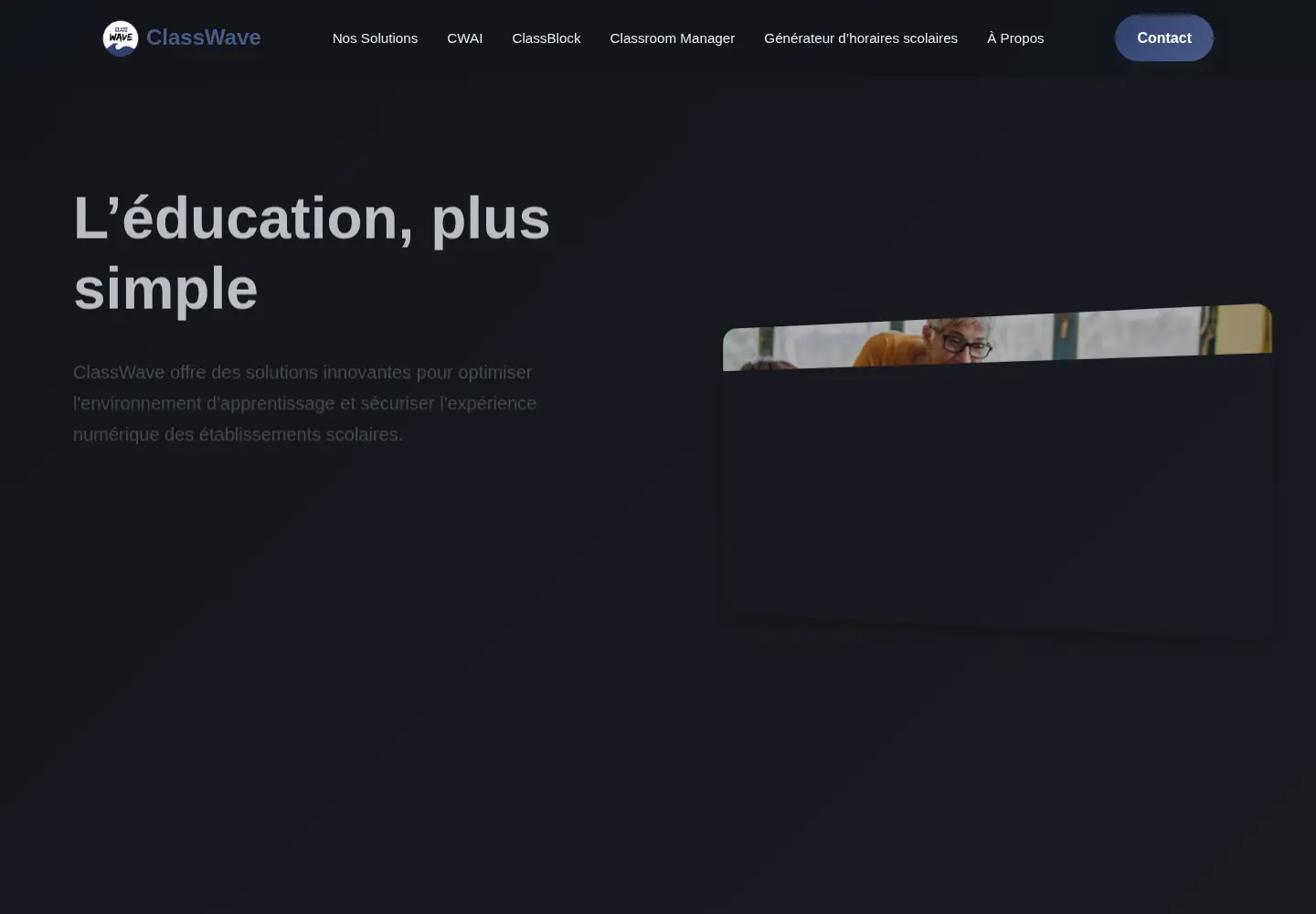 Captured homepage of class-wave.com in the current scan
