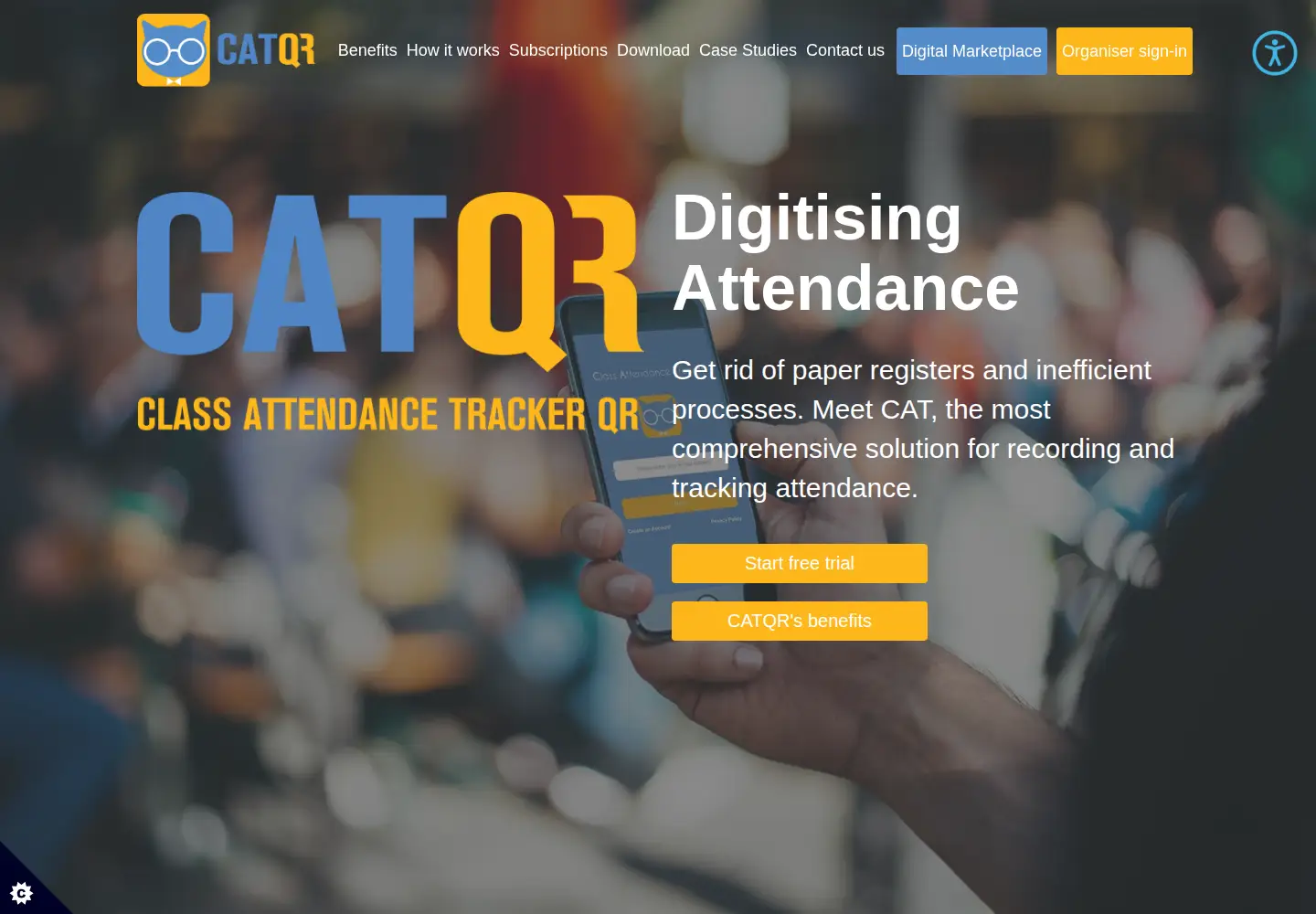 Captured homepage of classattendancetracker.com in the current scan