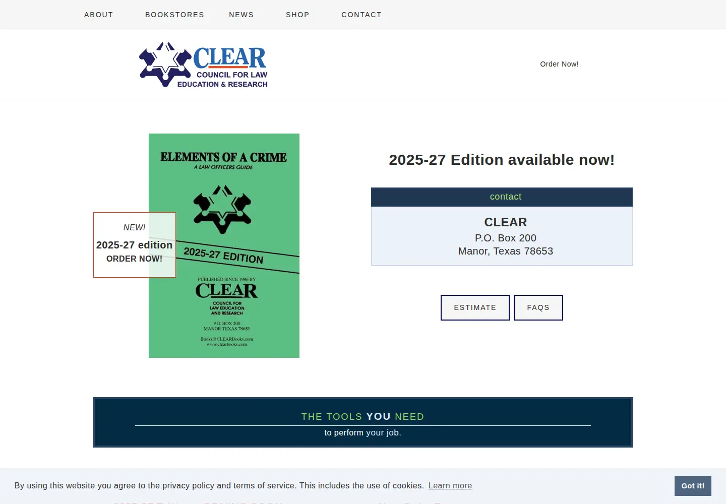 Screenshot of clearbooks.com