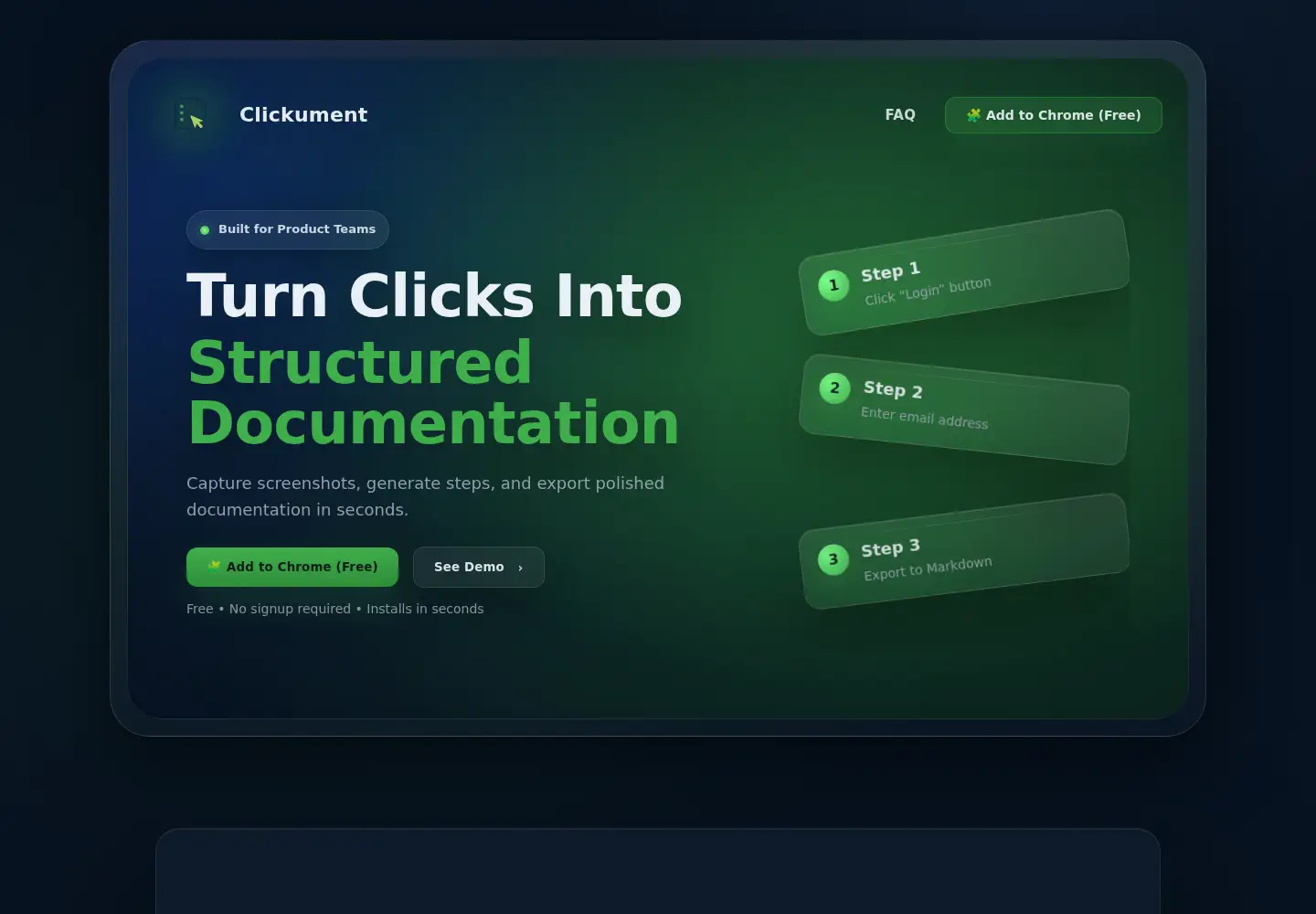 Screenshot of clickument.com