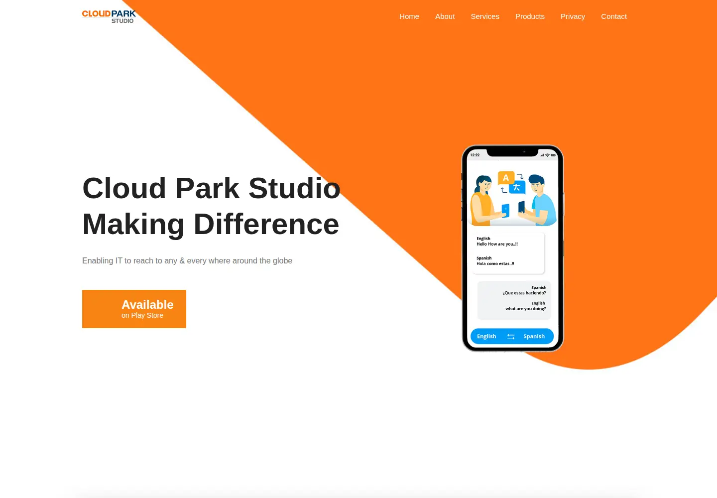 Screenshot of cloudparkstudio.com