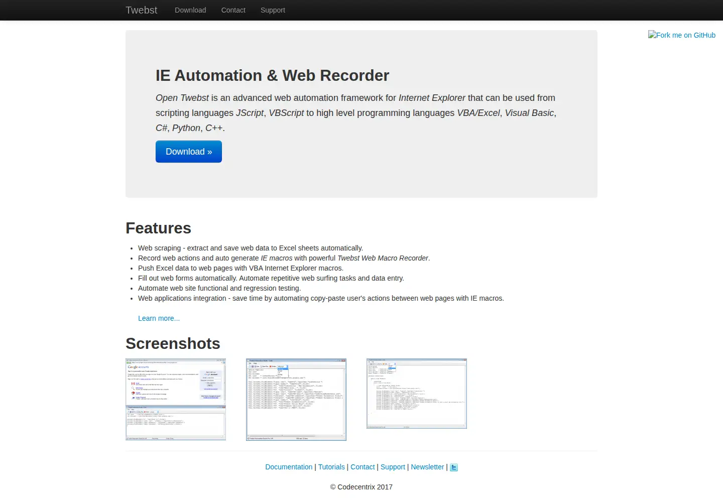 Screenshot of codecentrix.com