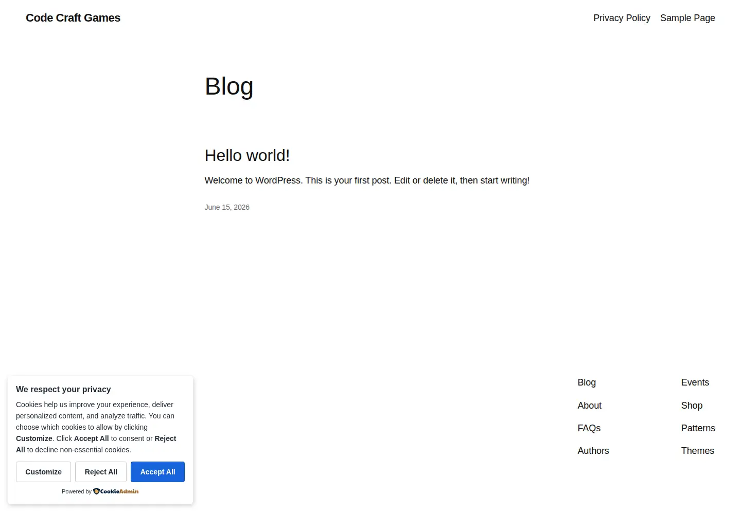 Screenshot of codecraftgames.com