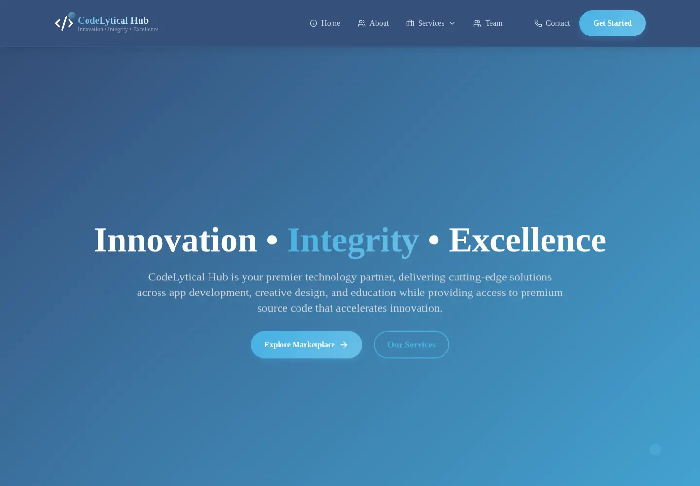 Captured homepage of codelyticalhub.com in the current scan