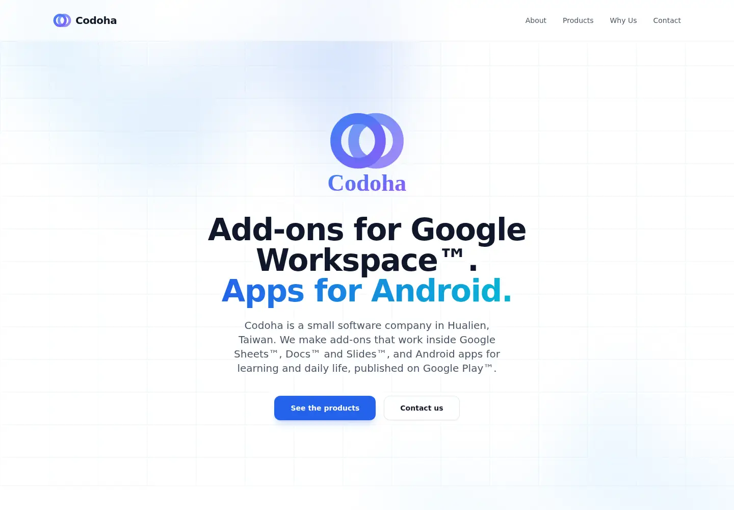 Screenshot of codoha.com
