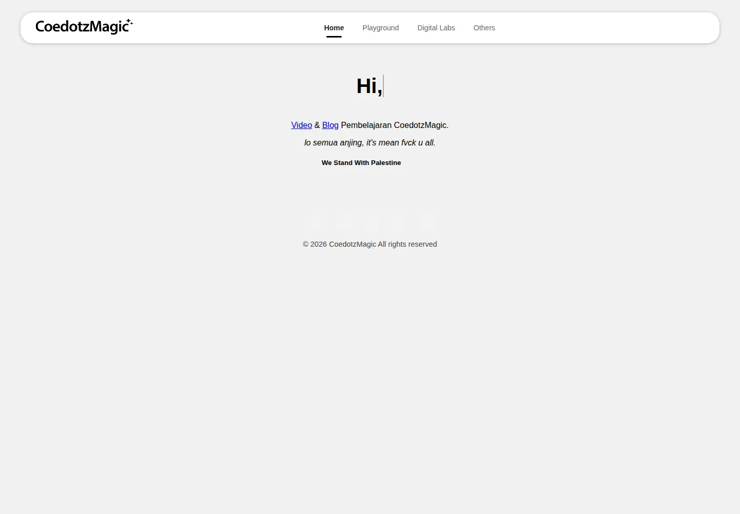 Captured homepage of coedotzmagic.com in the current scan