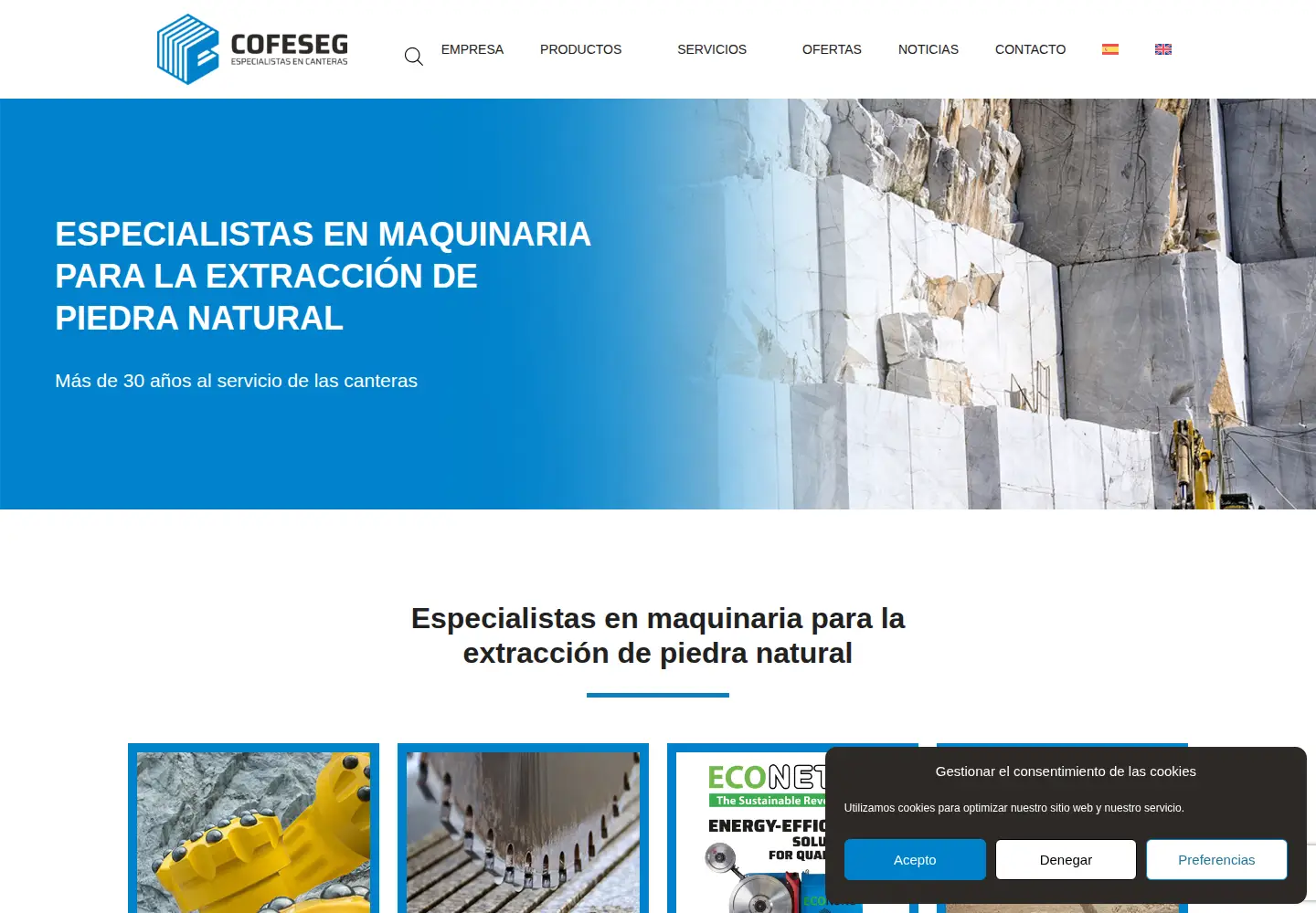 Captured homepage of cofeseg.com in the current scan