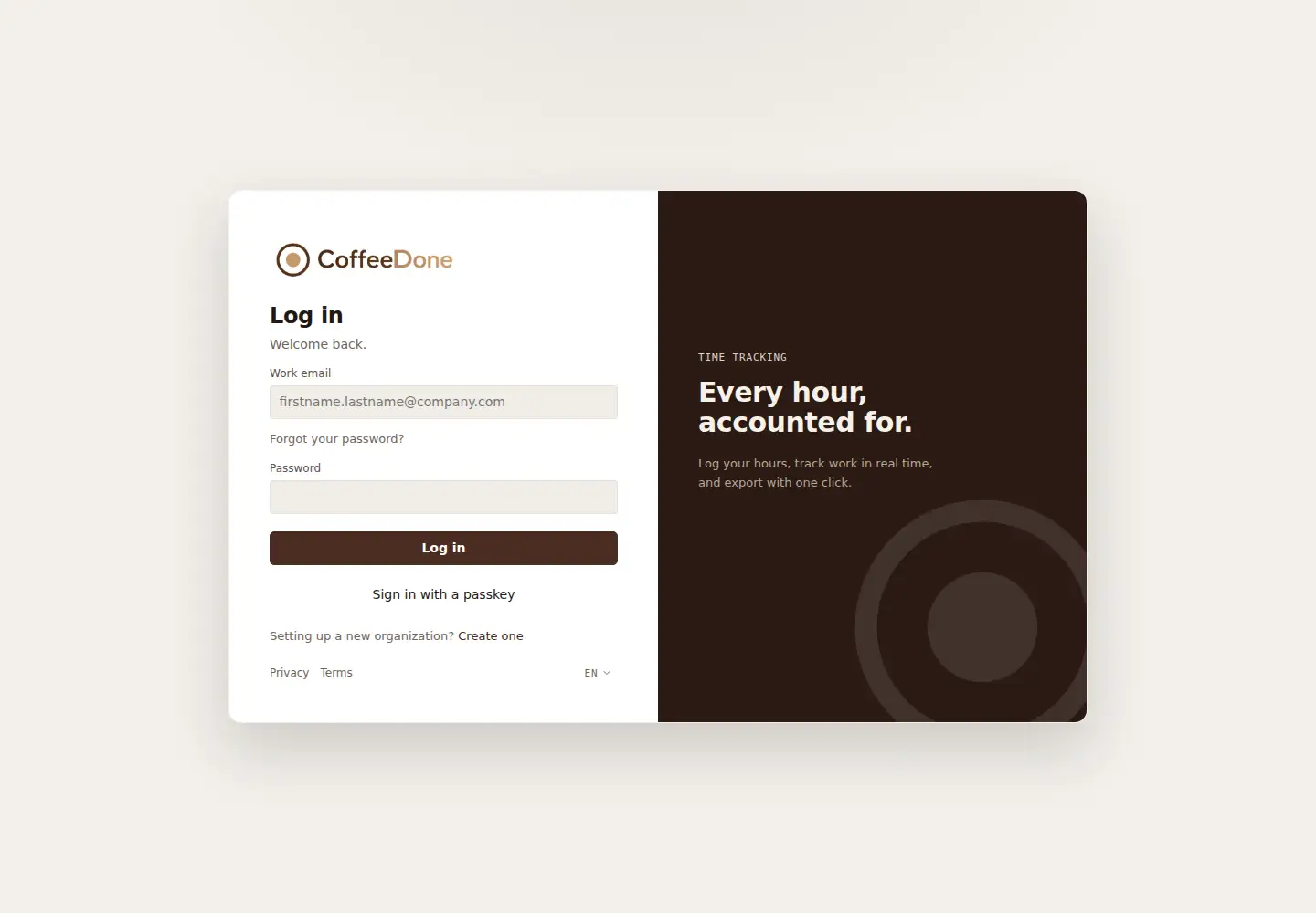 Captured homepage of coffee-done.com in the current scan
