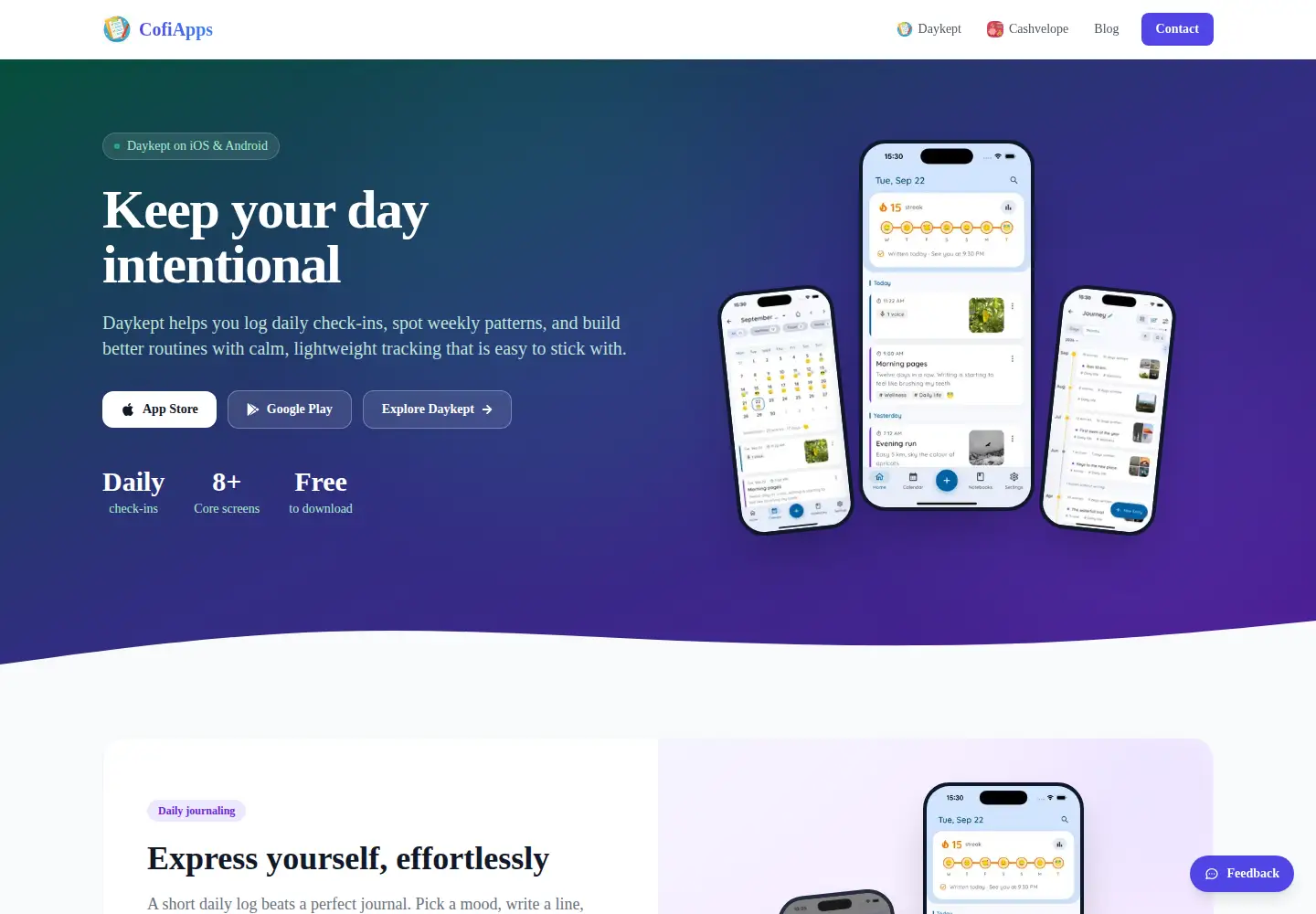 Captured homepage of cofiapps.com in the current scan