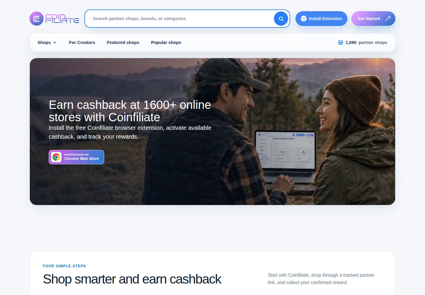 Screenshot of coinfiliate.com