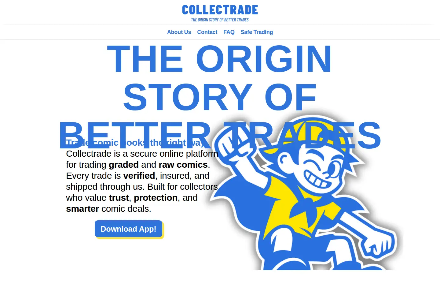 Screenshot of collectradeapp.com