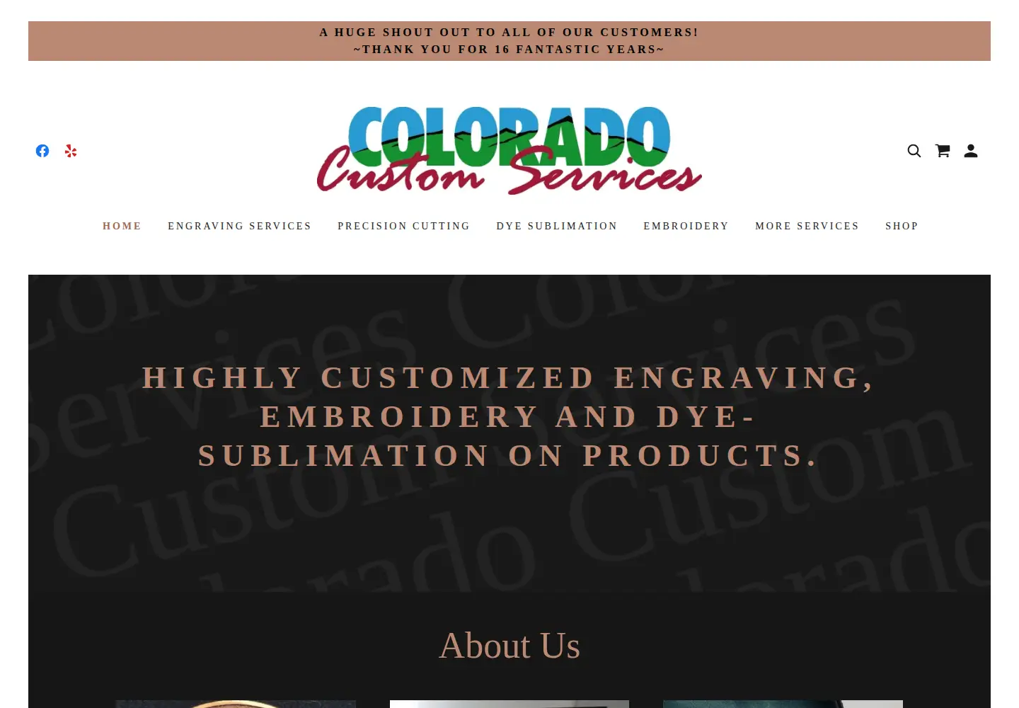 Captured homepage of coloradocustomservices.com in the current scan