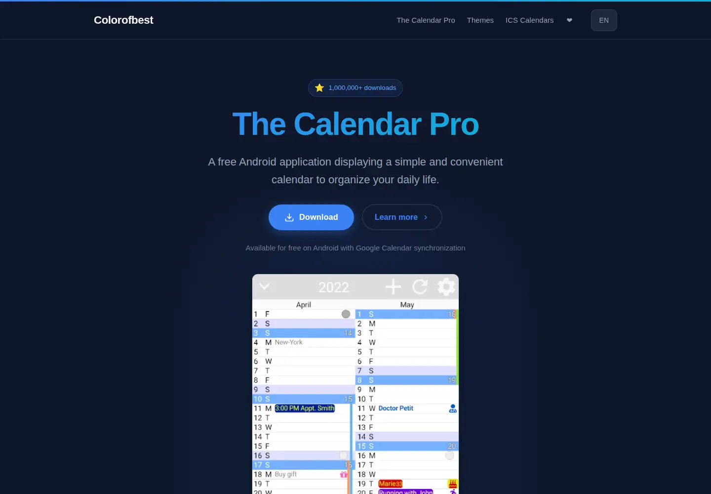 Screenshot of colorofbest.com