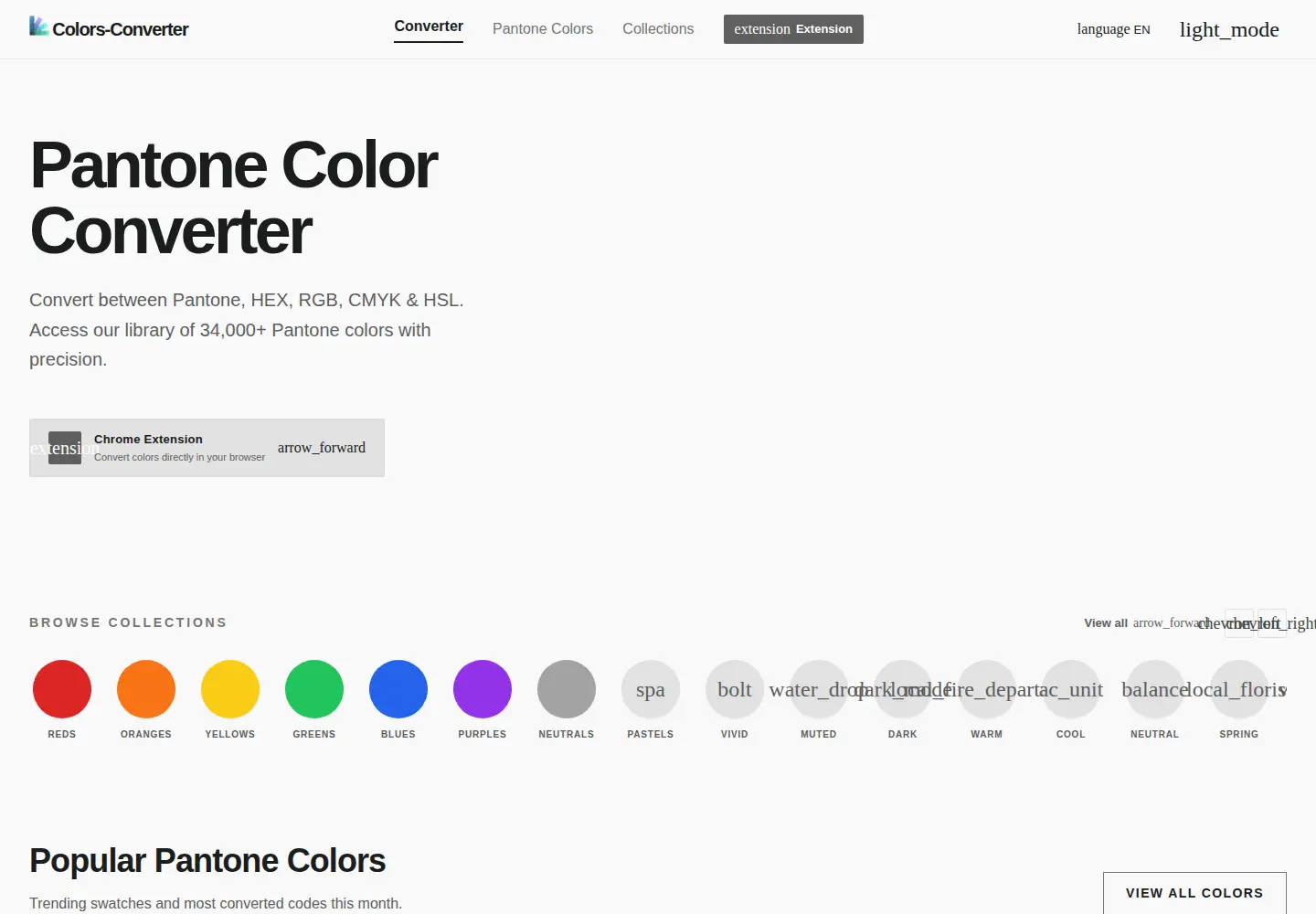 Screenshot of colors-converter.com