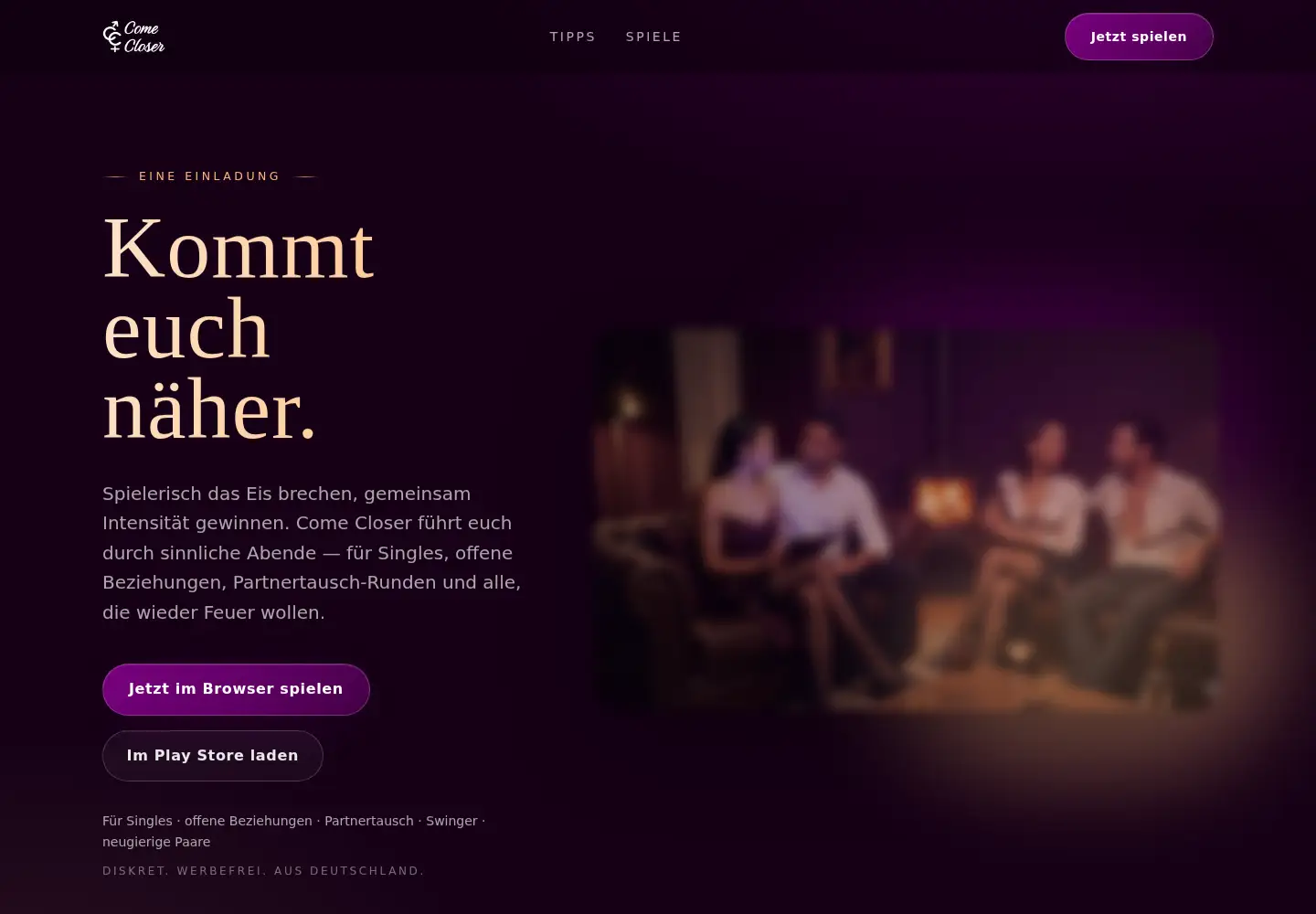 Screenshot of come-closer.com