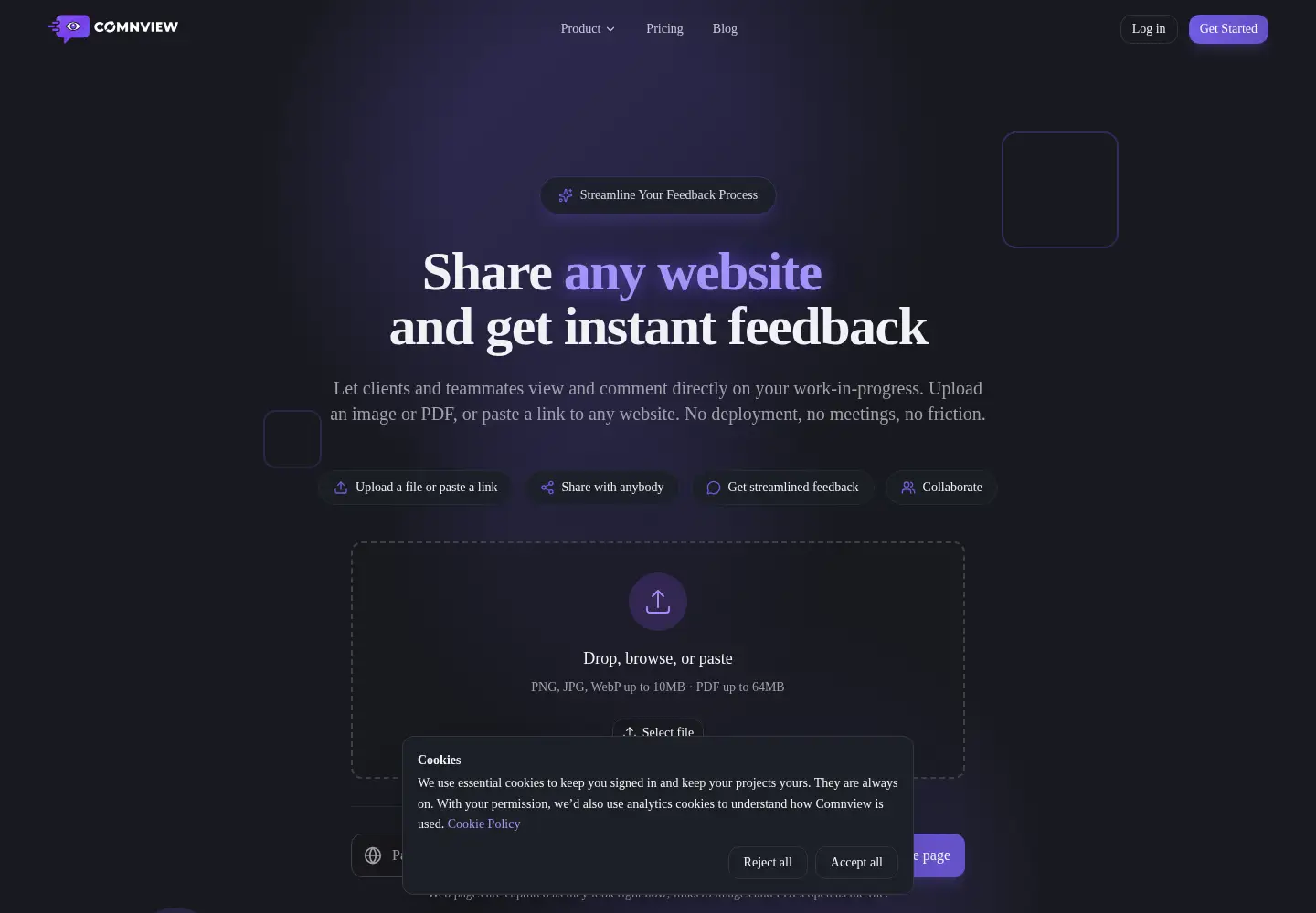Screenshot of comnview.com