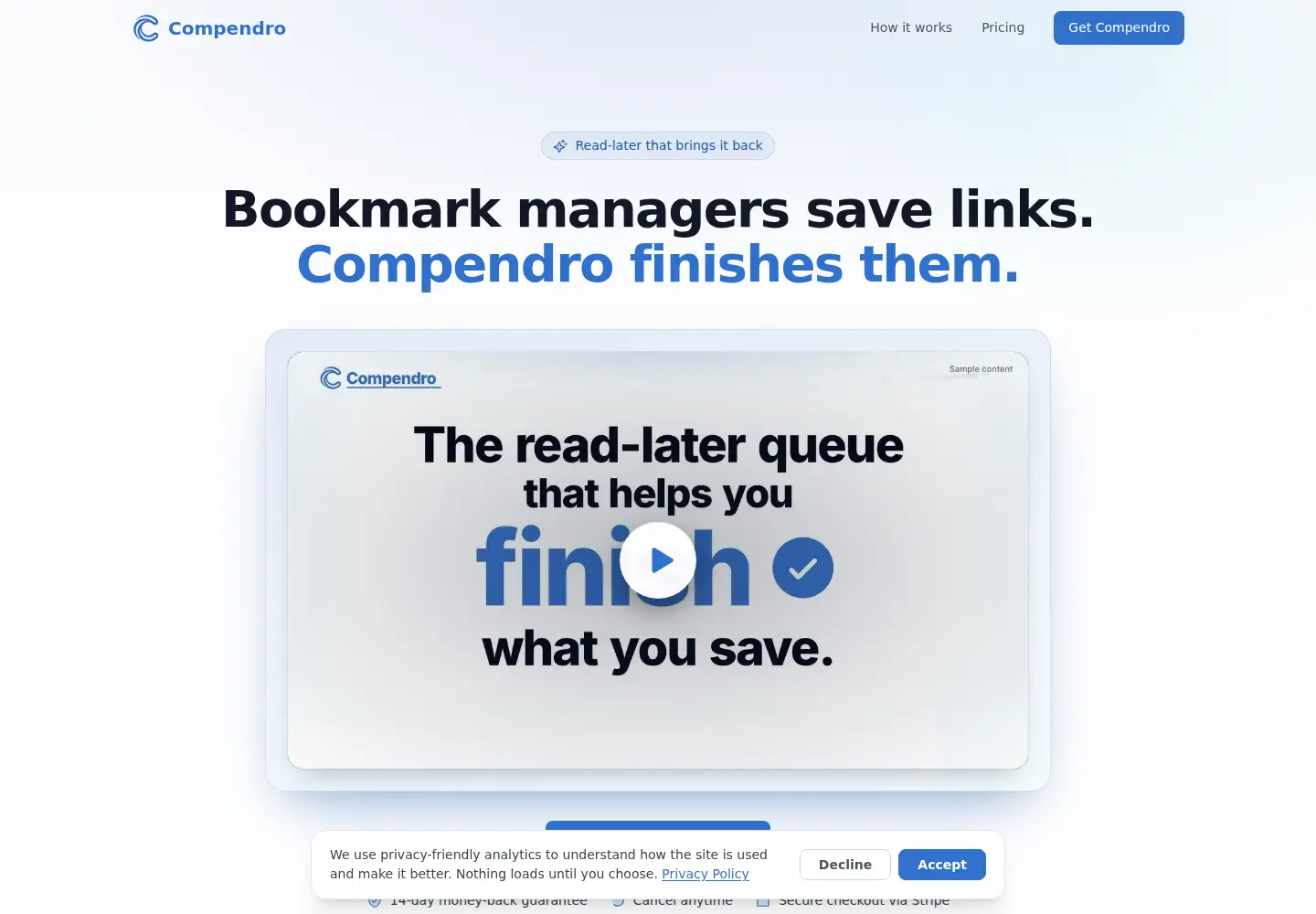 Screenshot of compendro.com