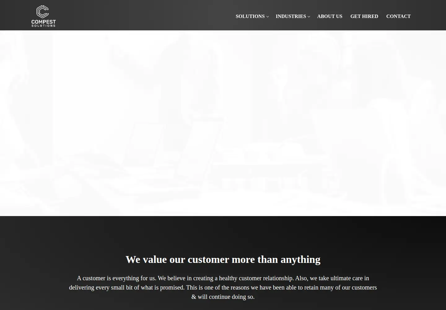 Captured homepage of compestsolutions.com in the current scan