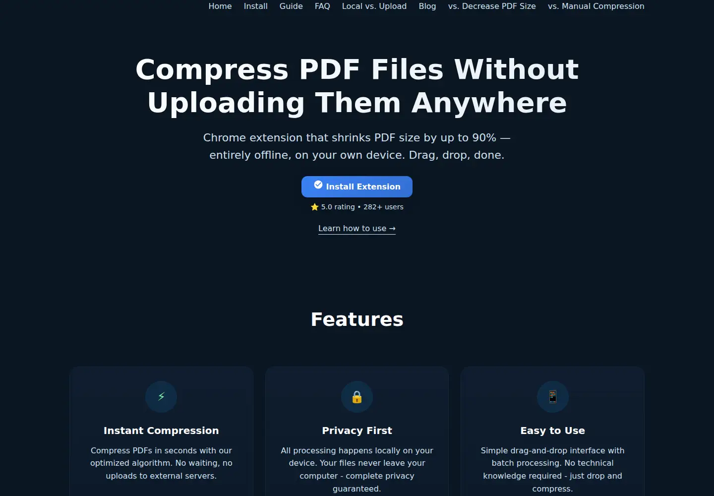 Captured homepage of compressor-pdf.com in the current scan