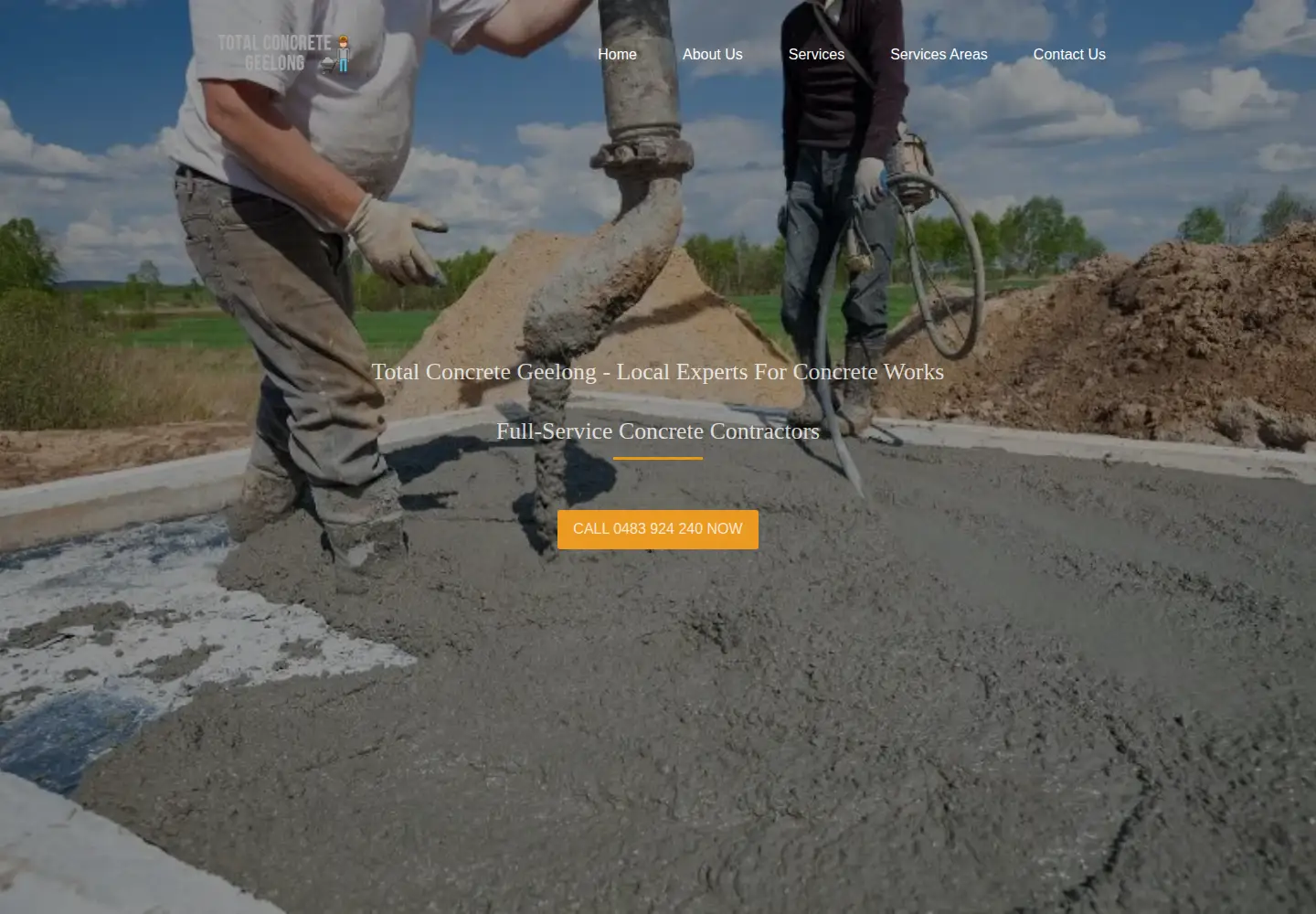 Captured homepage of concretinggeelong.com in the current scan