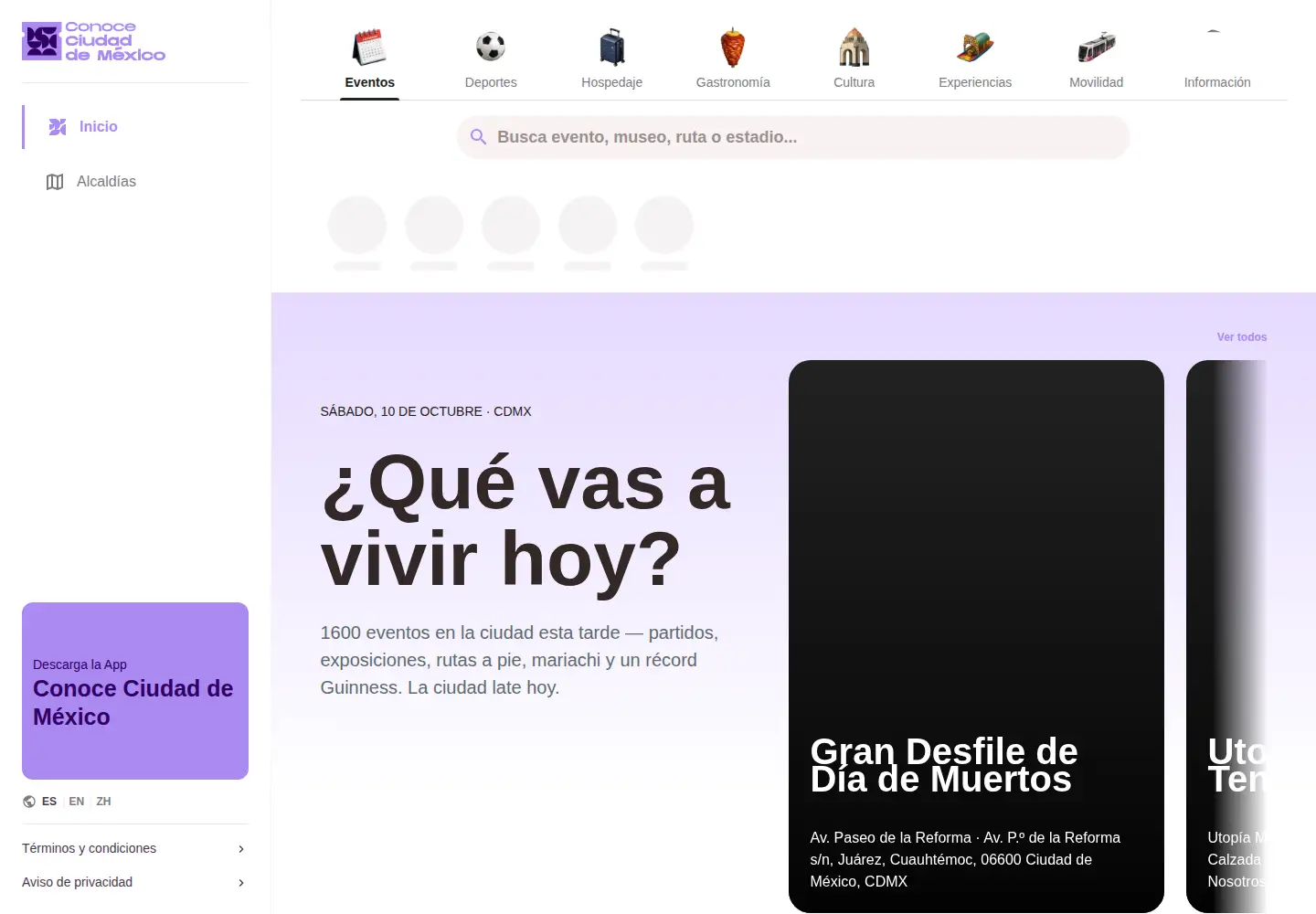 Screenshot of conoceciudaddemexico.com