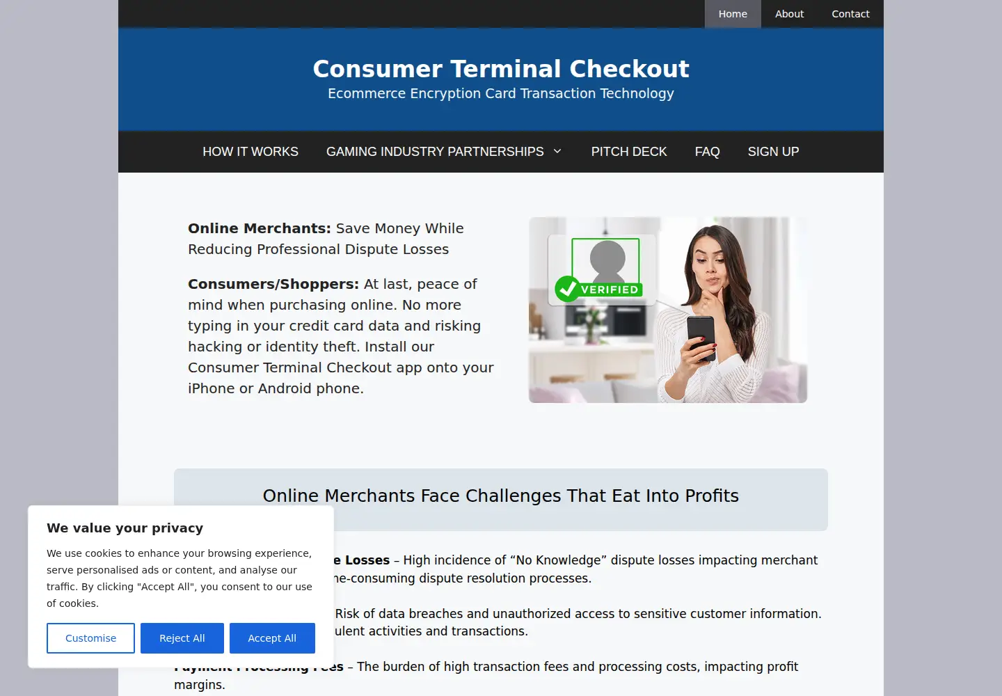 Screenshot of consumerterminalcheckout.com