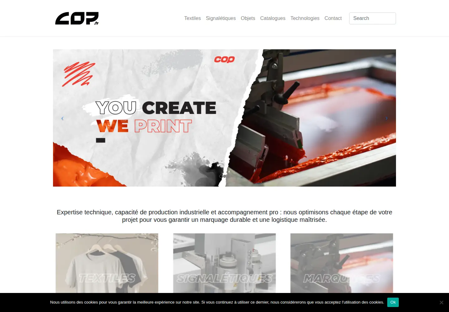 Screenshot of copserigraphie.com
