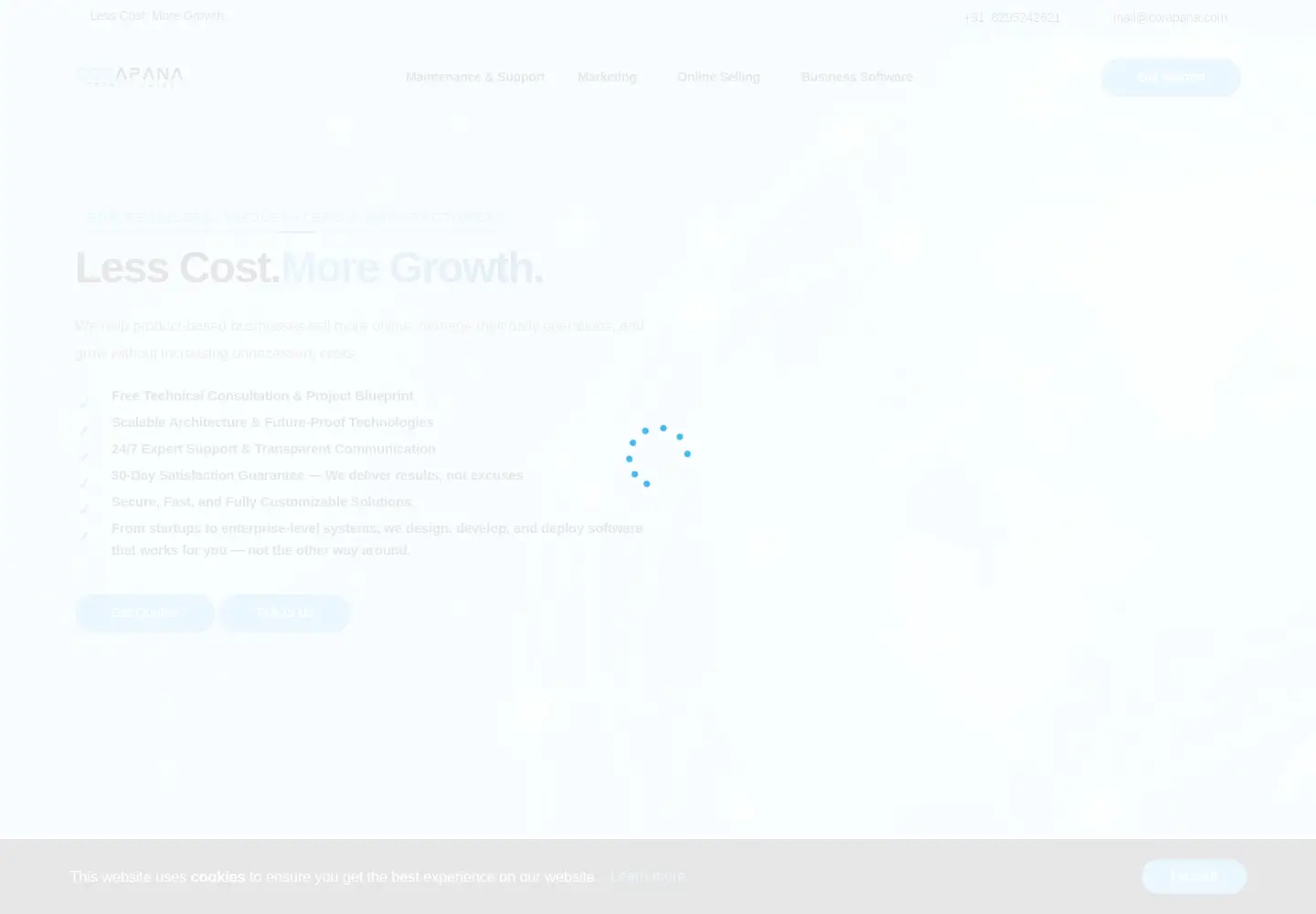 Screenshot of corapana.com