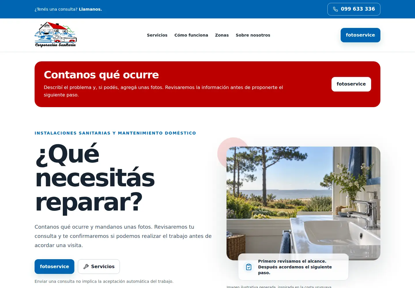Captured homepage of corporacionsanitaria.com in the current scan