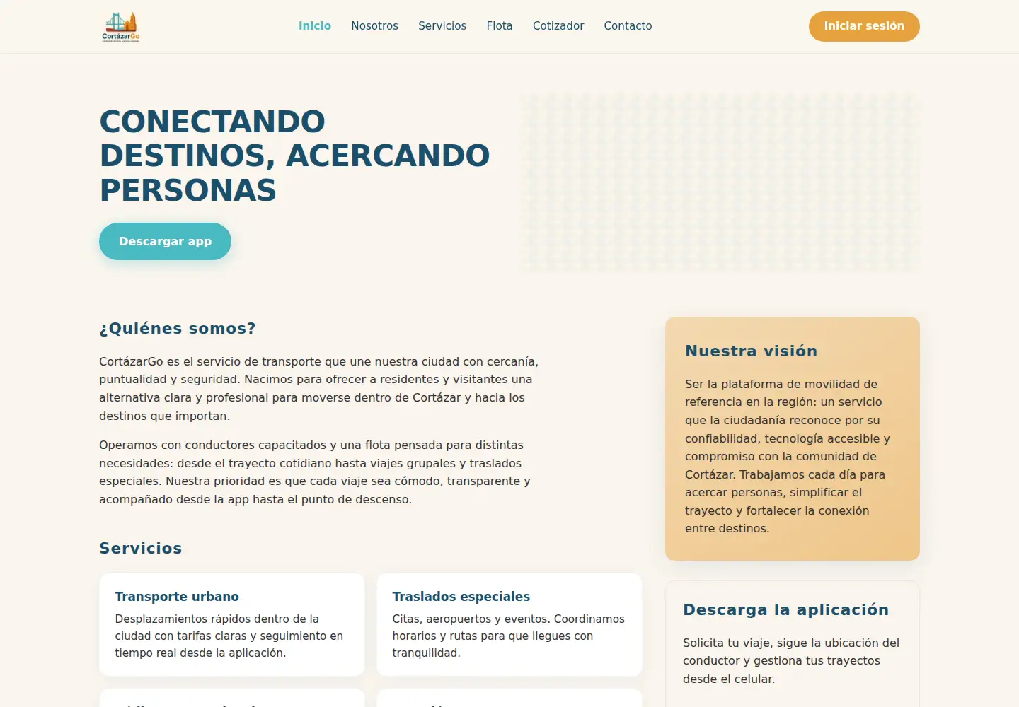 Captured homepage of cortazargo.com in the current scan
