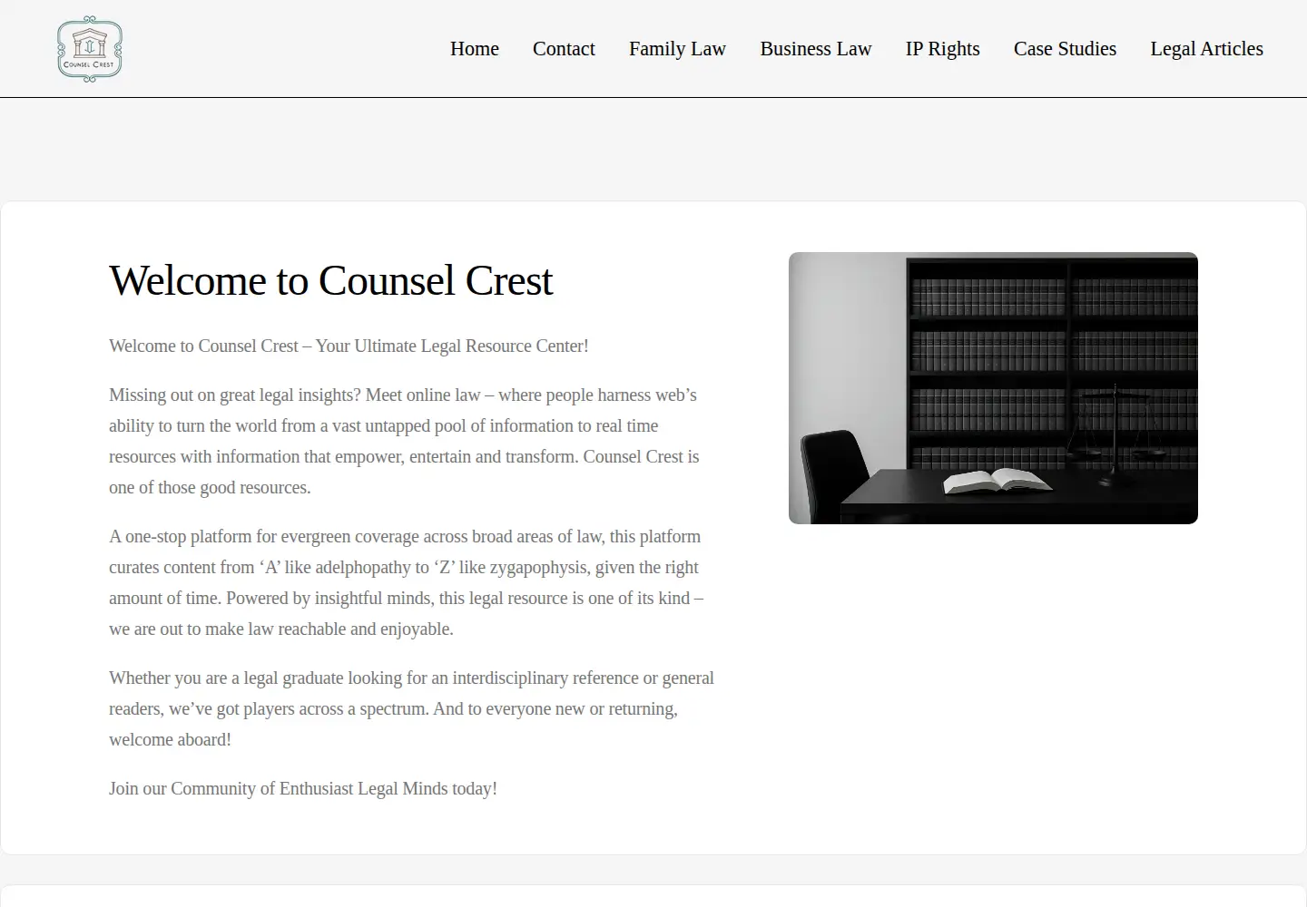 Screenshot of counselcrest.com