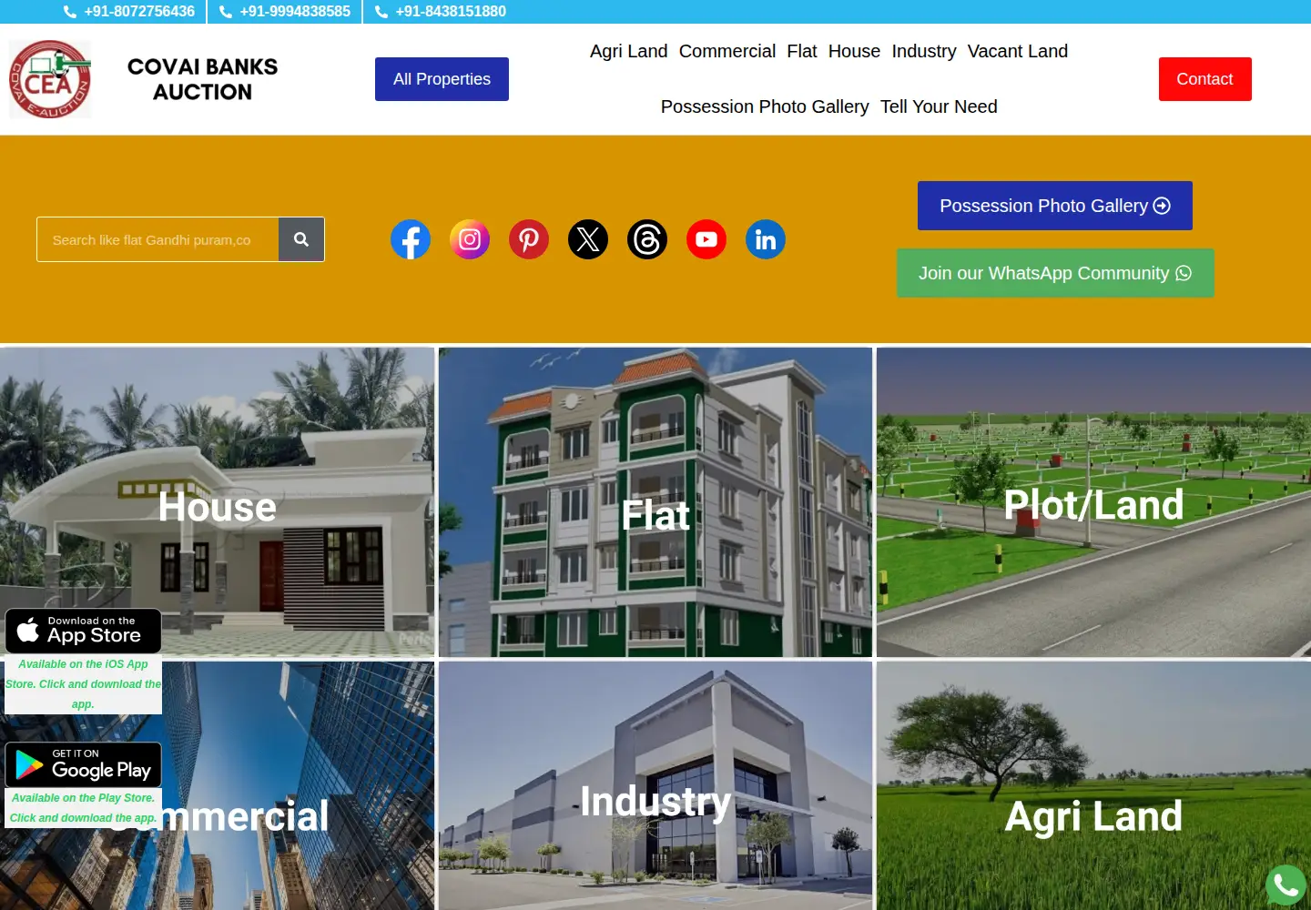 Screenshot of covaibanksauction.com